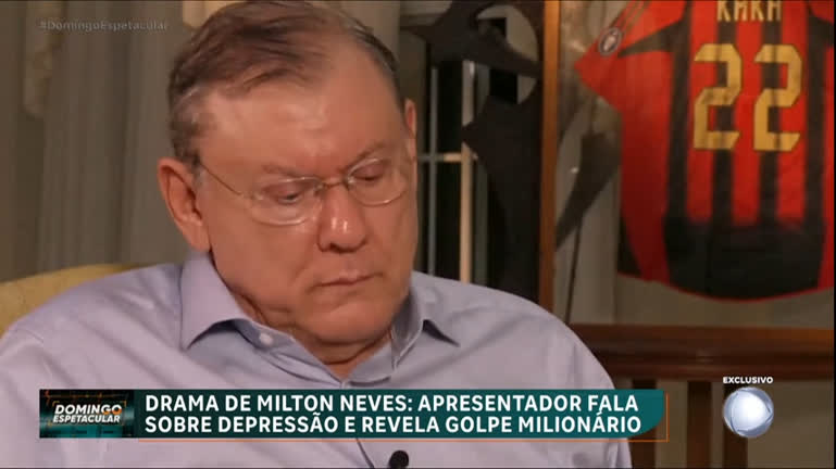 Vídeo: Milton Neves desabafa com Roberto Cabrini sobre morte da mulher e depressão