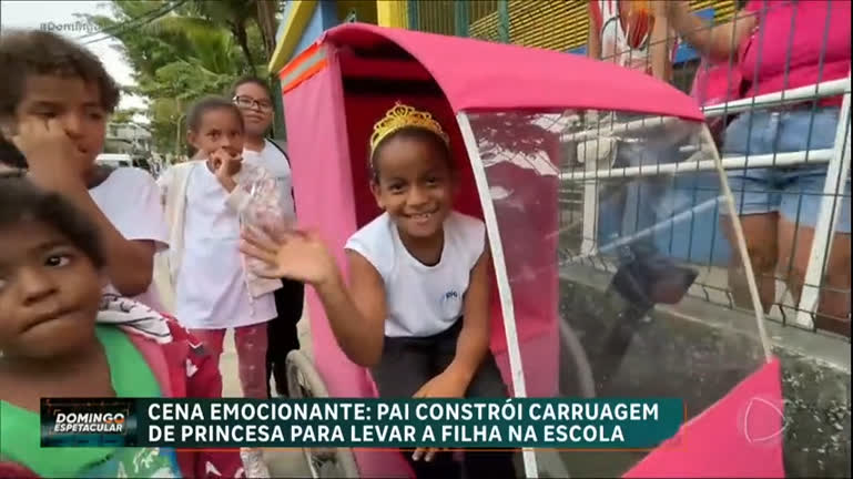 Vídeo: Pai constrói carruagem de princesa para levar a filha na escola