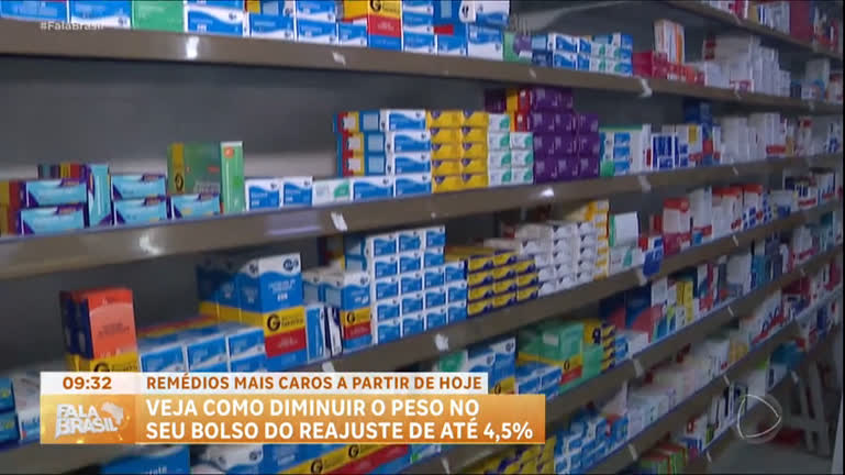 Vídeo: Remédios ficam até 4,5% mais caros a partir desta segunda (1º)