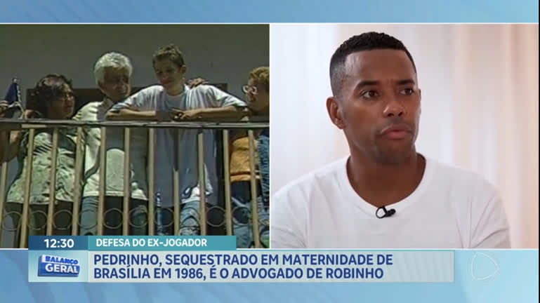 Vídeo: Pedrinho, sequestrado em maternidade de Brasília em 1986, é o advogado de Robinho