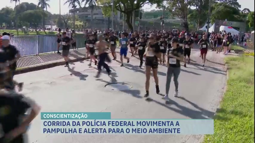Vídeo: Corrida da Polícia Federal movimenta Belo Horizonte e alerta para o meio ambiente