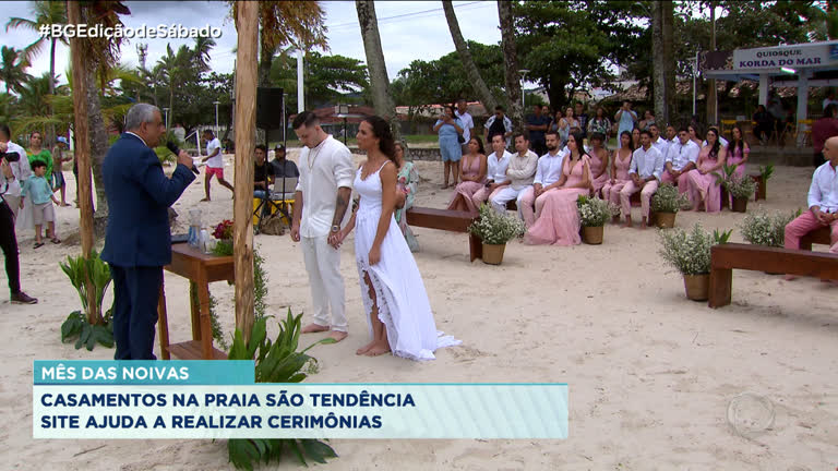Vídeo: A praia tem sido uma opção bastante procurada para casamentos