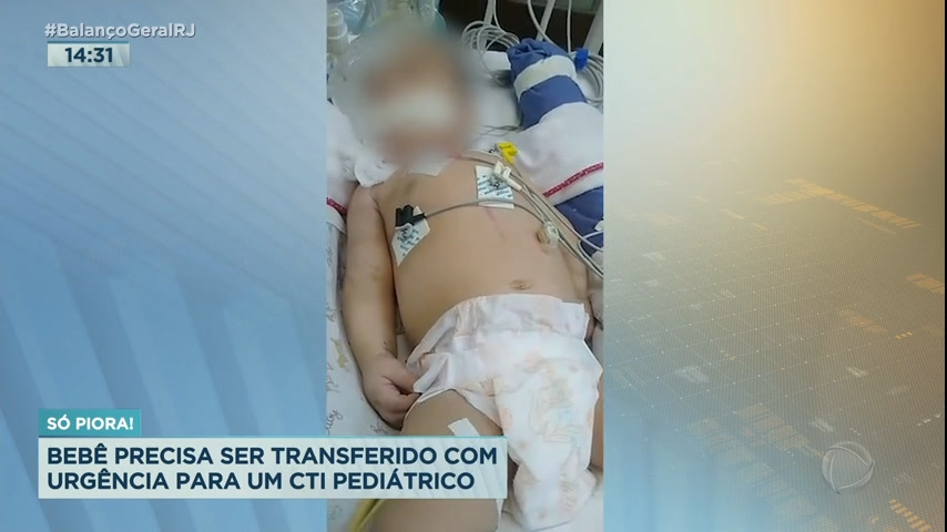 Vídeo: Mãe recorre a Justiça após filha de oito meses não ser transferida de hospital