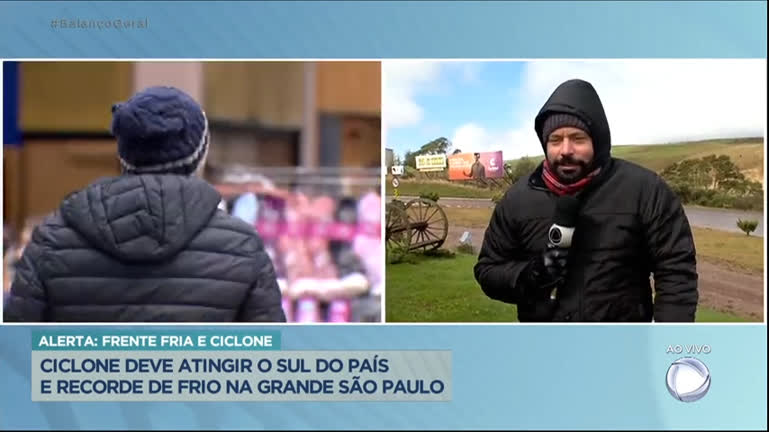 Vídeo: Ciclone deve atingir o sul do país e recorde de frio na Grande São Paulo