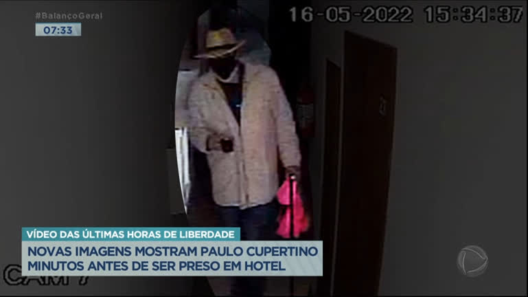 Vídeo: Novas imagens mostram Paulo Cupertino minutos antes de ser preso em hotel