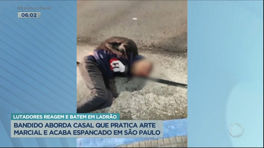 Vídeo: Casal de lutadores reage a assalto e agride criminoso no ABC Paulista