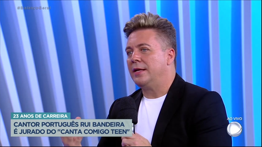 Vídeo: Cantor português Rui Bandeira é jurado do Canta Comigo Teen