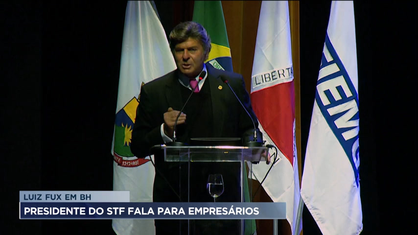 Vídeo: Presidente do STF fala para empresários em Belo Horizonte