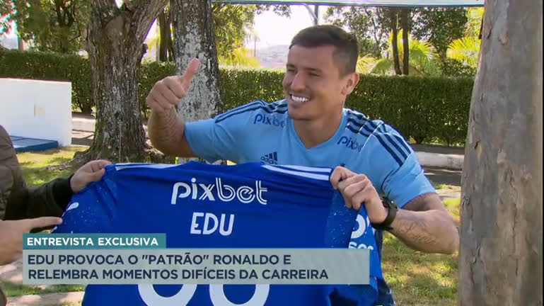 Vídeo: Edu do Cruzeiro fala sobre carreira, família e "provoca" Ronaldo