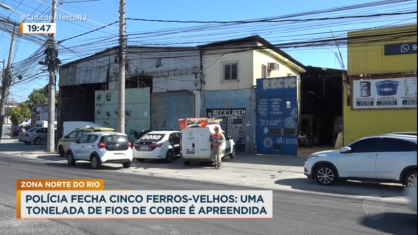 Vídeo: Polícia Civil fecha ferros-velhos clandestinos, na zona norte do Rio