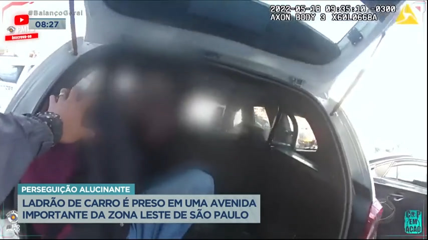 Vídeo: Ladrão tenta fugir da polícia e coloca motoristas em risco em SP
