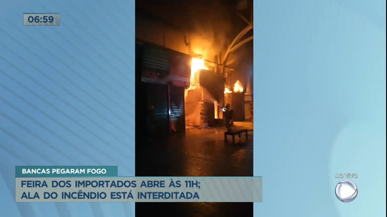 Vídeo: Depois de incêndio, Feira dos Importados abre nesta terça (31)