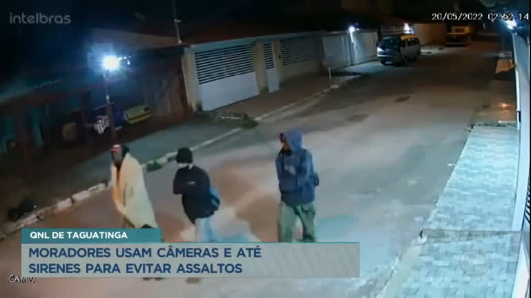Vídeo: Moradores usam câmeras e sirenes para evitar assaltos em Taguatinga