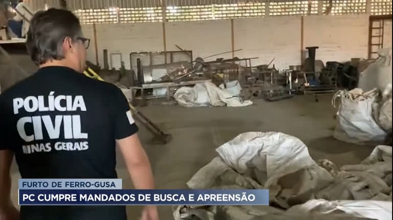 Vídeo: PCMG apreende cerca de 200 toneladas de ferro-gusa furtado