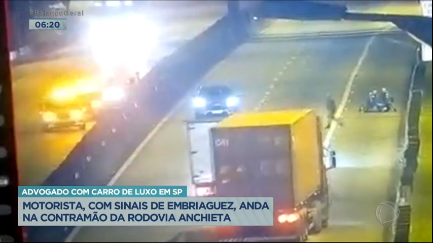Vídeo: Motorista com sinais de embriaguez anda na contramão na Rodovia Anchieta