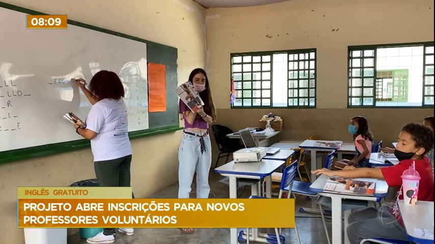 Projeto Inglês na Estrutural oferece aulas gratuitas a alunos de 7 a 18 anos