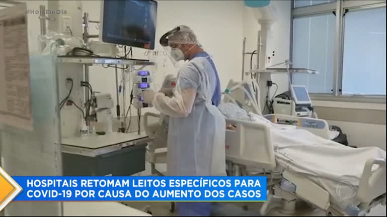 Vídeo: Com aumento de casos, hospitais retomam leitos específicos para covid-19