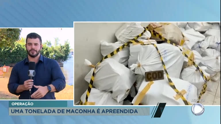Vídeo: Polícia apreende 1 tonelada de maconha que vinha do Paraguai