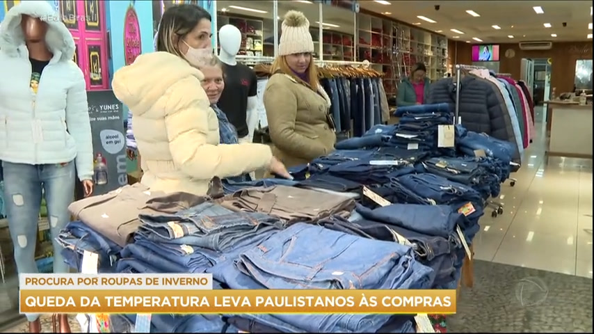 Vídeo: Queda das temperaturas leva paulistas às compras