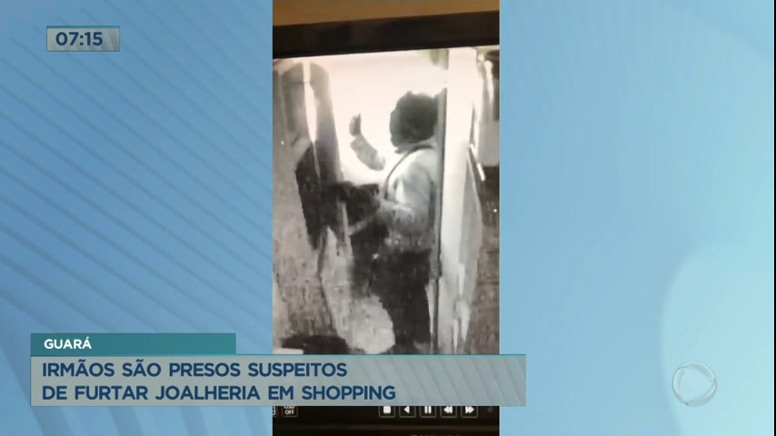 Vídeo: Irmãos são presos suspeitos de furtar joalheria em shopping