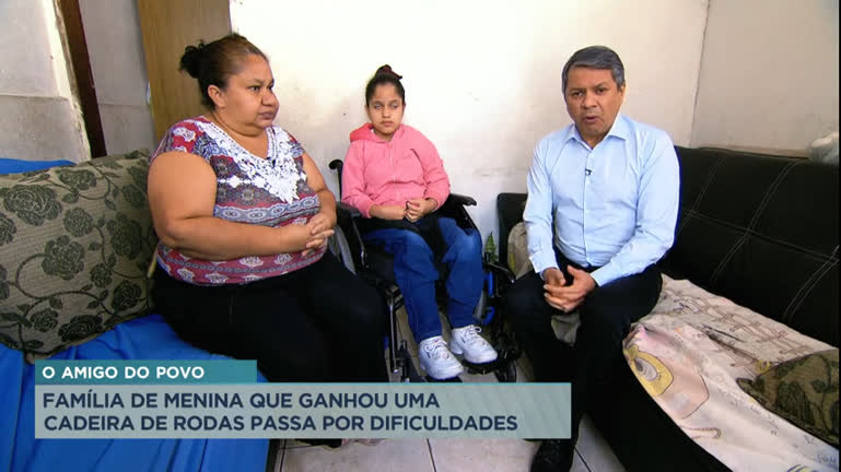 Vídeo: O Amigo do Povo: família de menina cadeirante pede doações em BH