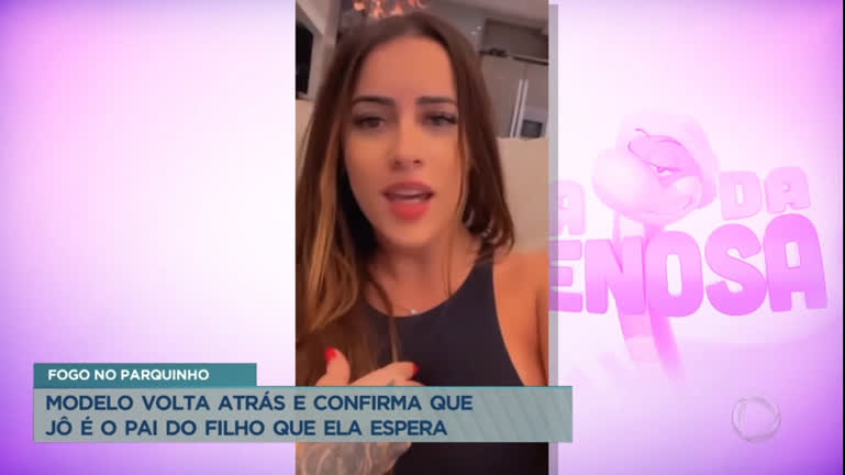 Vídeo: Modelo revela que está grávida de Jô, ex-atacante do Corinthians