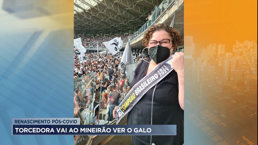 Vídeo: Torcedora do Atlético-MG volta ao Mineirão após superar a Covid-19