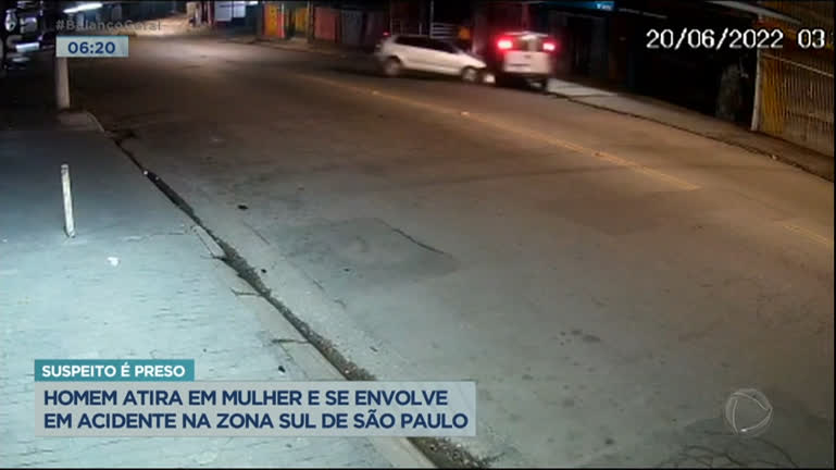 Homem atira em mulher e se envolve em acidente na zona sul de SP