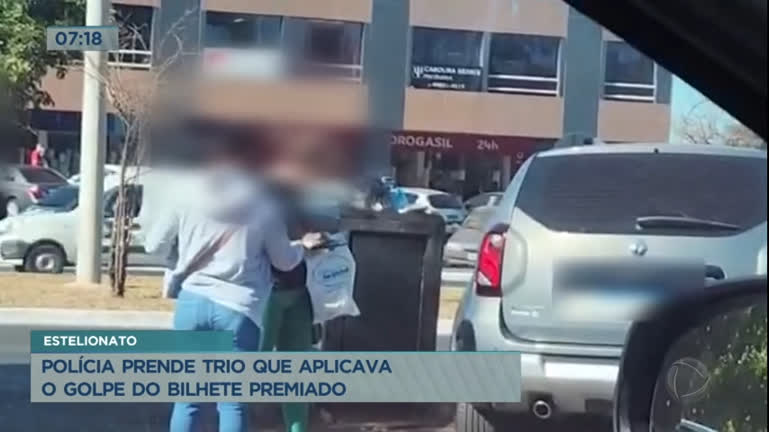 Vídeo: Polícia prende trio que aplicava golpe do bilhete premiado