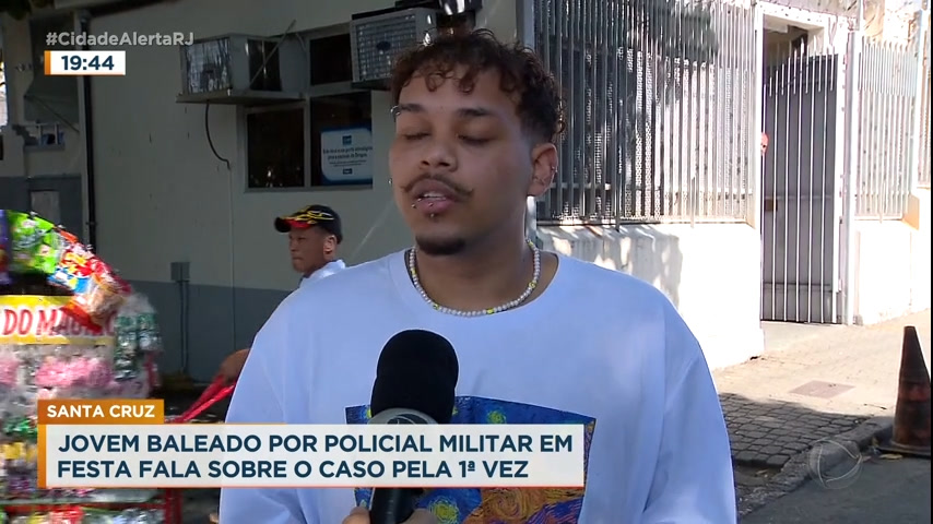 Vídeo: "Não consigo sair de casa direito", diz jovem baleado por policial militar em festa na zona oeste do Rio