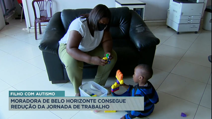 Vídeo: Mãe de BH consegue redução da jornada de trabalho para cuidar de filho autista