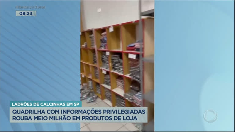 Vídeo: Ladrões de calcinhas roubam R$ 500 mil em produtos em loja de SP