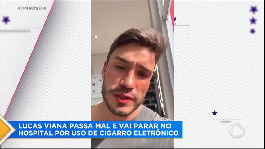 Vídeo: Lucas Viana passa mal e vai parar no hospital por uso de cigarro eletrônico