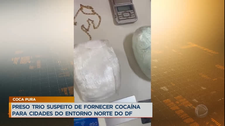 Vídeo: Trio é preso com mais de 1 kg de cocaína em Formosa, no Entorno