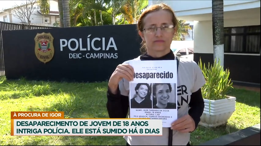 Vídeo: Família procura rapaz de 18 anos desaparecido em Campinas (SP)