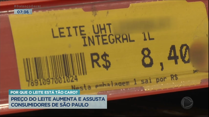 Vídeo: Preço do leite dispara e assusta consumidores em São Paulo