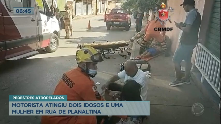 Vídeo: Três pessoas são atropeladas em Planaltina (DF)