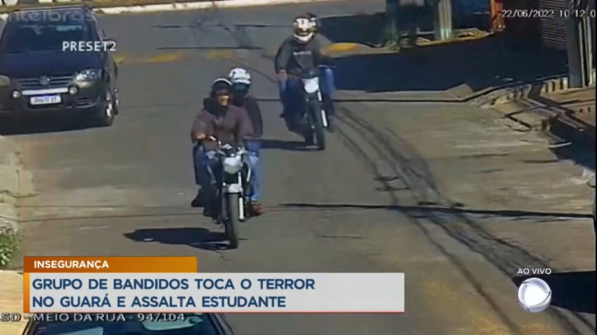Vídeo: Adolescente é assaltada por quatro homens no Guará (DF)