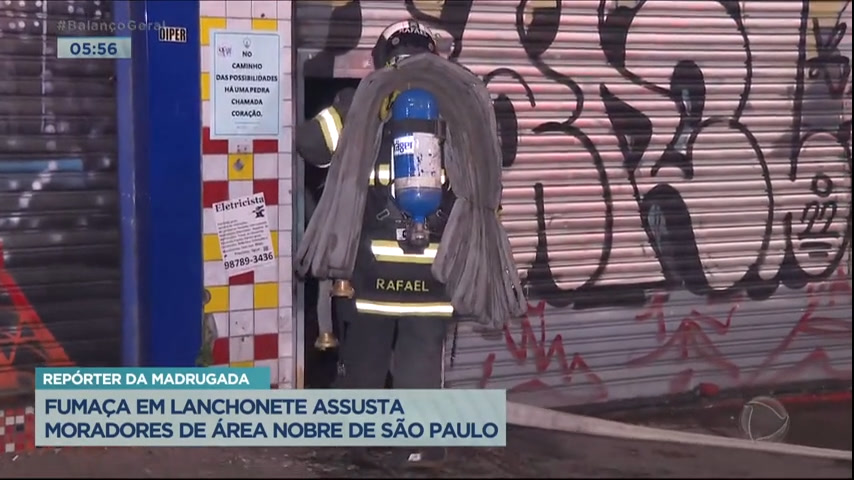Vídeo: Fumaça em lanchonete assusta moradores de área nobre de São Paulo