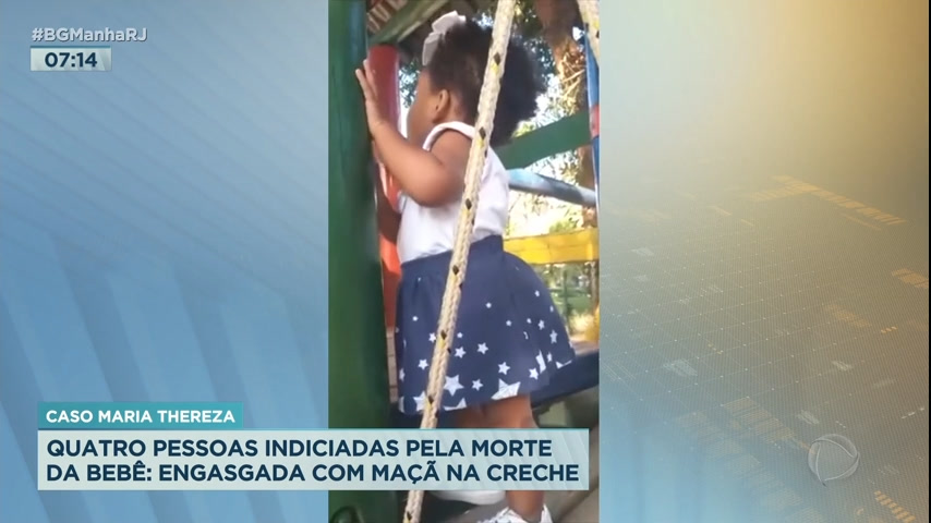 Vídeo: Funcionárias de creche do RJ são indiciadas por homicídio culposo de menina que morreu engasgada