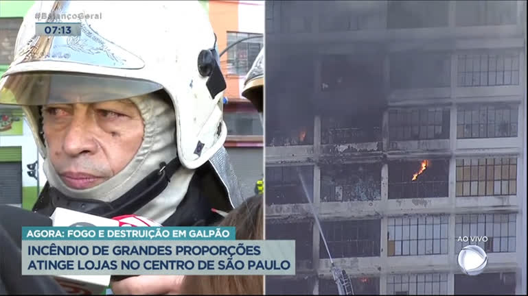 Vídeo: Coronel dos bombeiros diz que incêndio em SP afetou prédios vizinhos