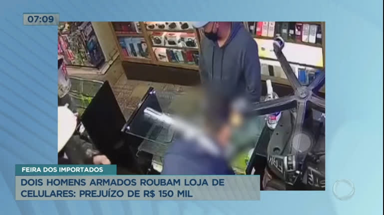 Vídeo: Criminosos roubam 40 celulares em loja de Taguatinga (DF)