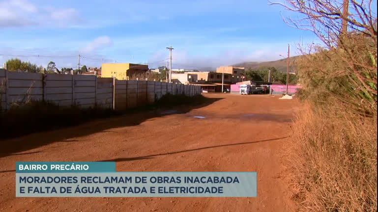 Vídeo: Moradores de Nova Lima (MG) denunciam obras inacabadas e falta de água e luz