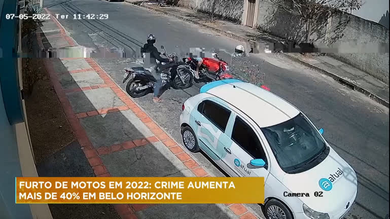 Vídeo: Furtos de motocicletas aumentam mais de 40% em Belo Horizonte