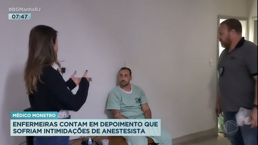 Vídeo: Enfermeiras revelam que sofriam intimidações de anestesista preso por estupro