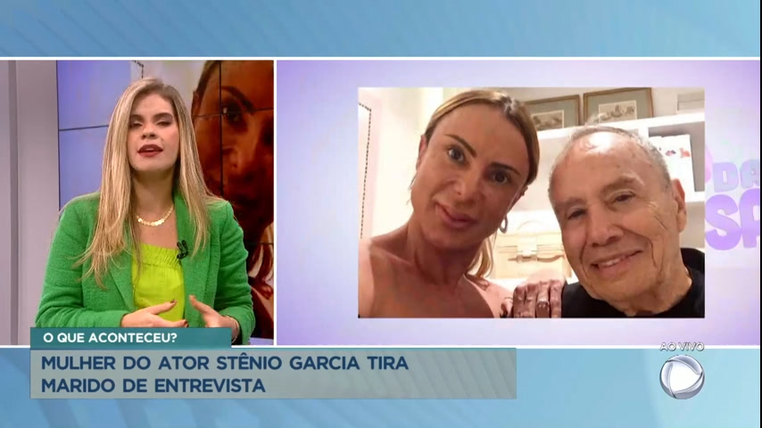 Vídeo: Esposa de Stênio Garcia se manifesta após tirar marido de entrevista