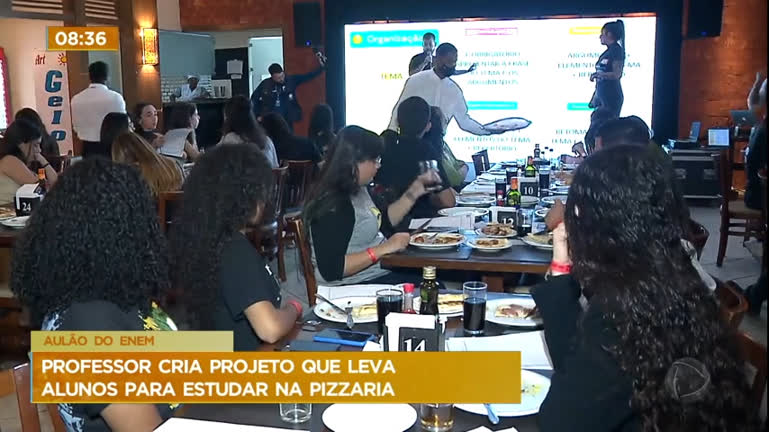 Vídeo: Professor cria projeto que leva alunos para estudar na pizzaria