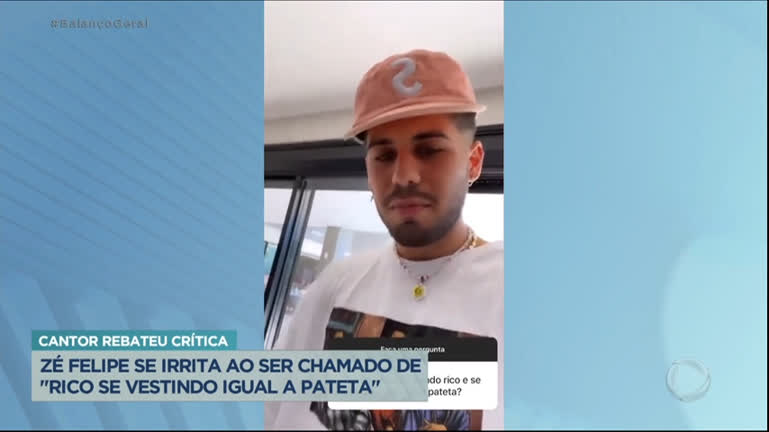 Vídeo: Internauta critica estilo de Zé Felipe e cantor se irrita