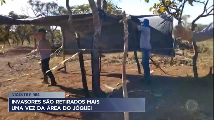 Vídeo: Terracap retira invasores da área do Jóquei, em Vicente Pires