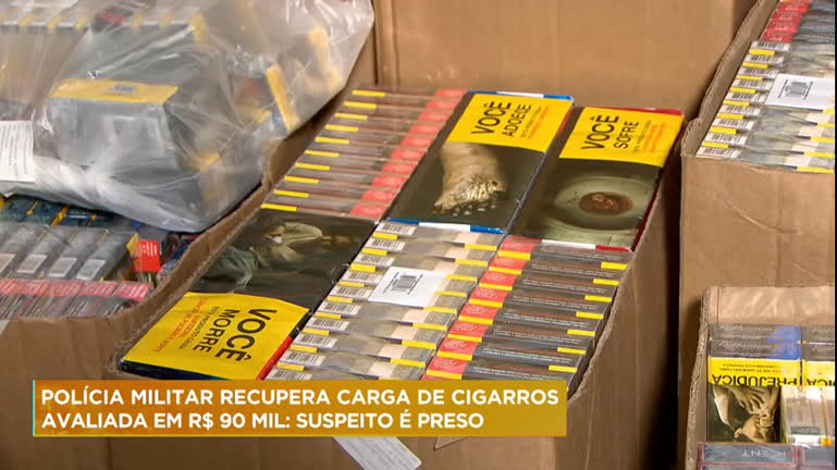 Vídeo: Polícia recupera R$ 90 mil em carga de cigarros na Grande BH